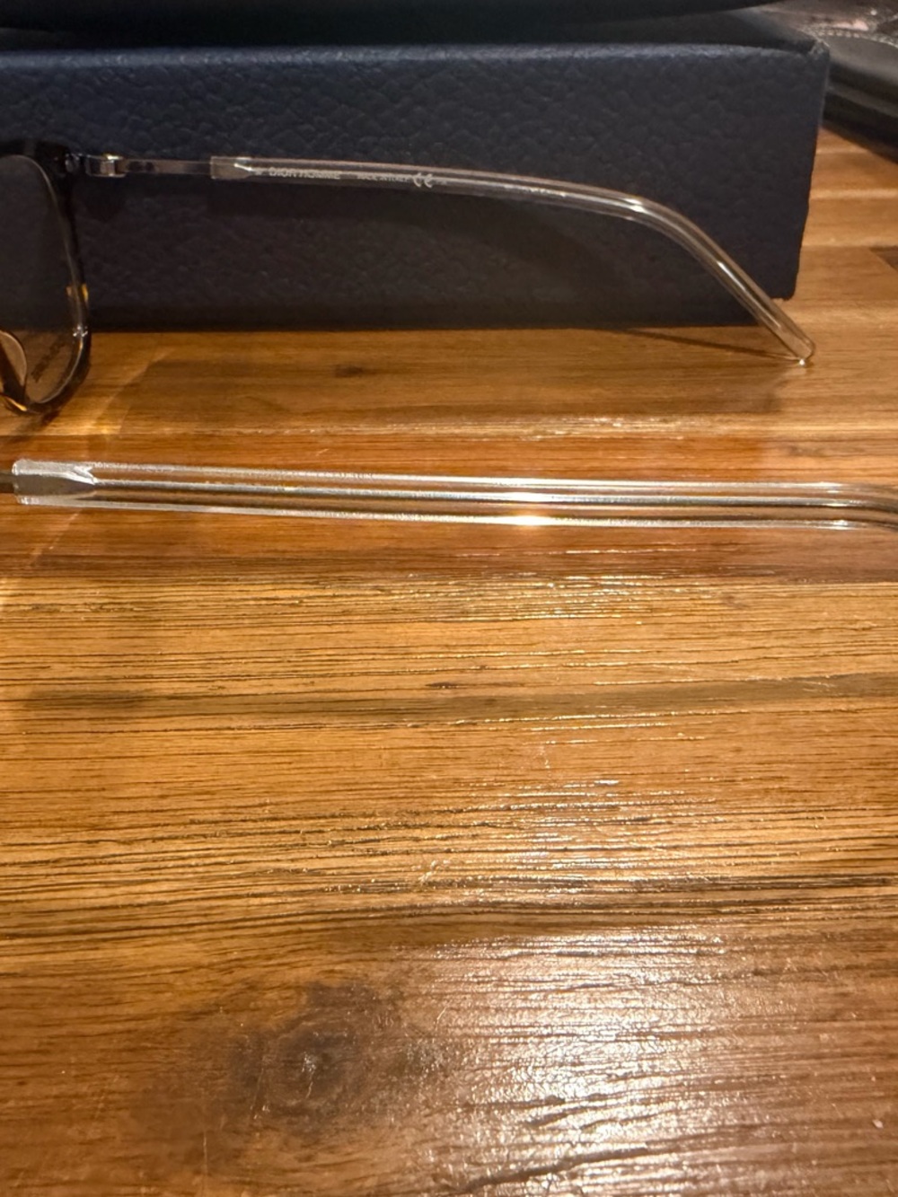 Dior Clear/Gold Optical Frame with Black Case - Picture 2 of 5